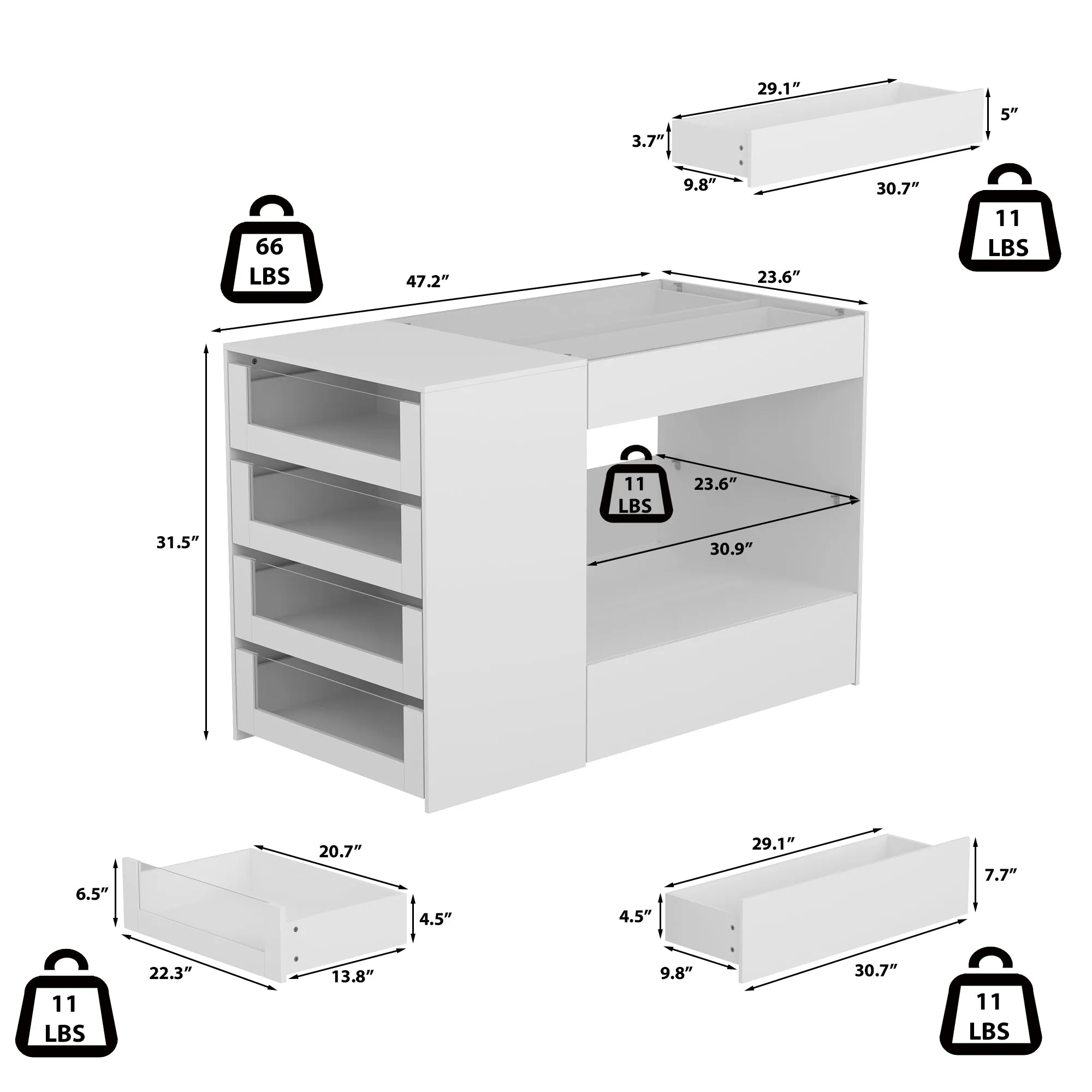 Elegant Jewelry Cabinet with Strong Storage and Glass Top