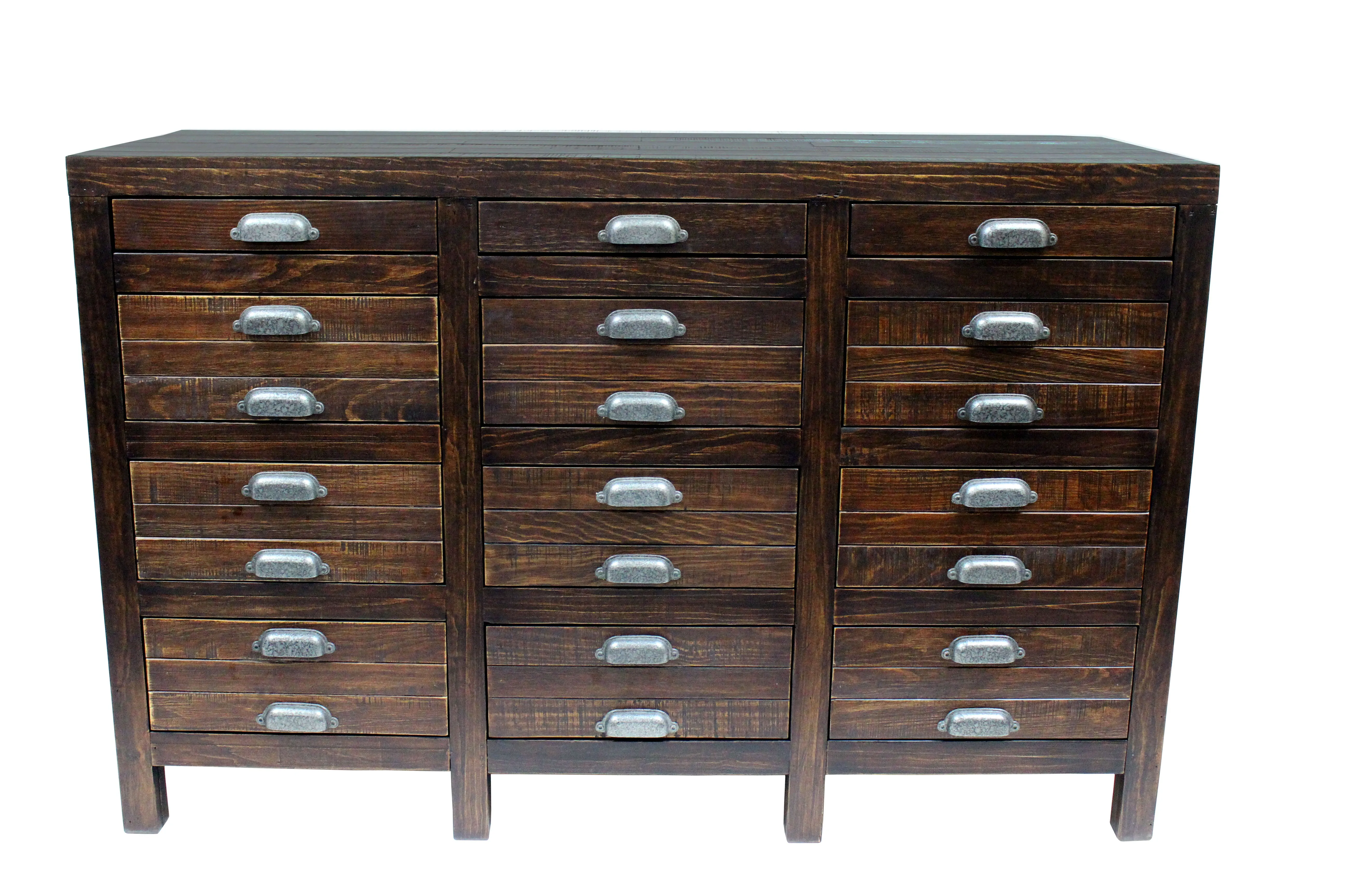 Emerson 12 Drawer Sideboard - Dark Pine - 54"