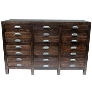 Emerson 12 Drawer Sideboard - Dark Pine - 54"