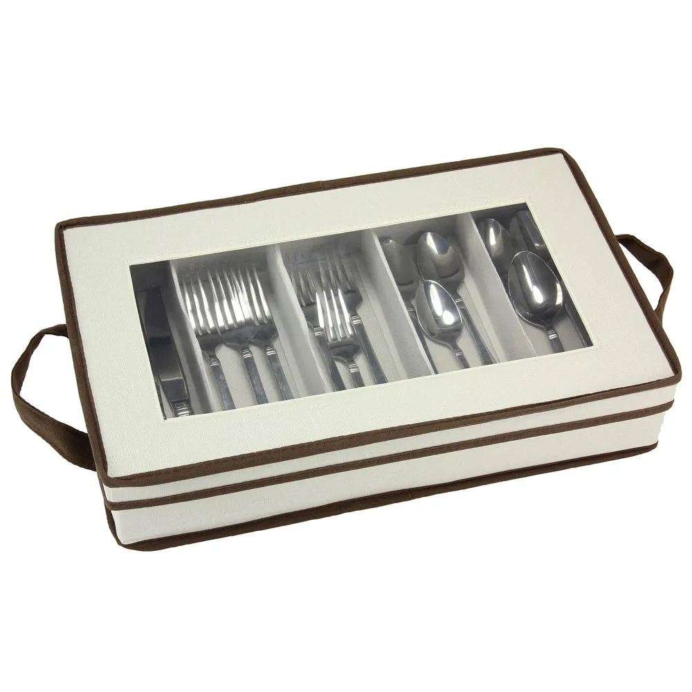 Flatware Storage Box with Serving Pouch