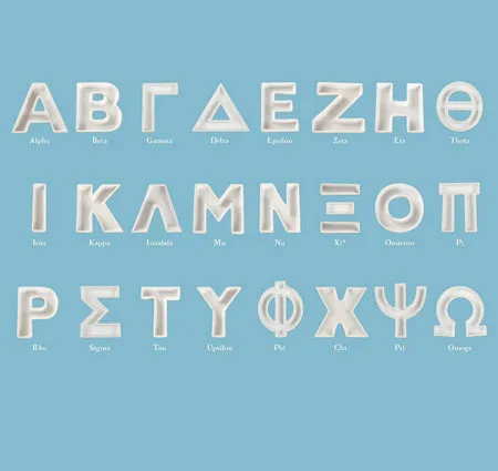 Greek Alphabet Ceramic Dishes