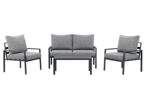 Grey Deluxe 4-Piece Patio Set