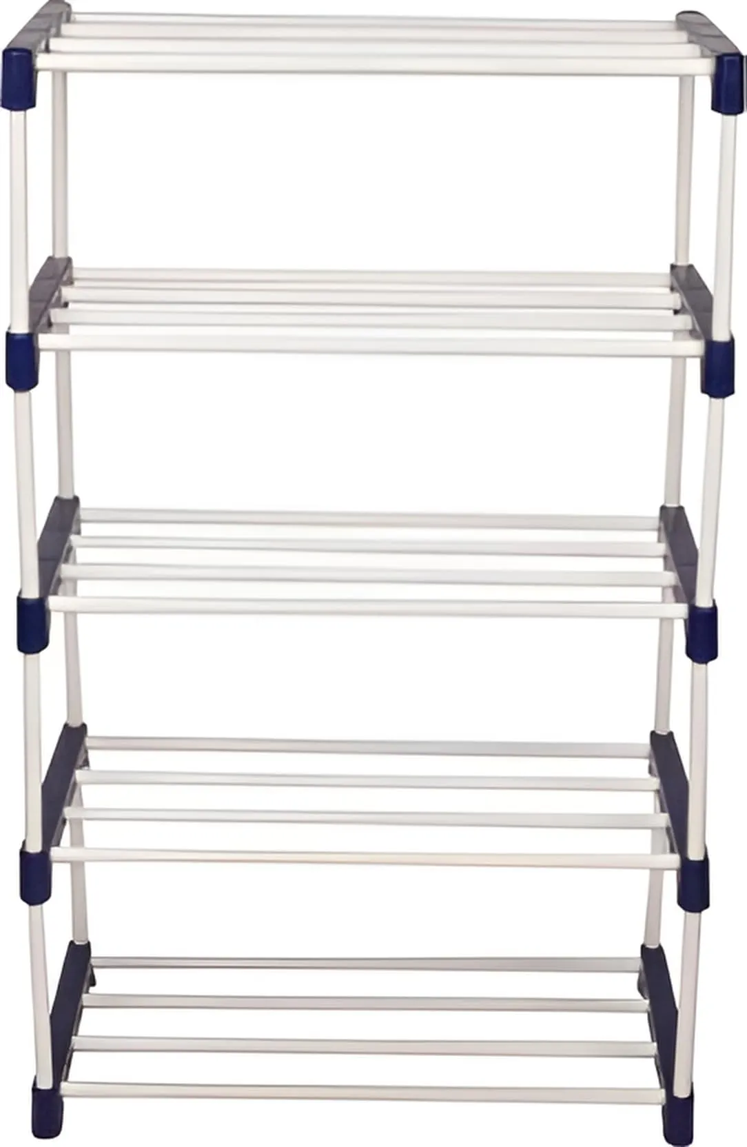 Growys Metal Plastic Extra Strong Shoe Rack - Multipurpose Shelves for Shoes, Clothes, Books & Utility - Durable Mild Steel Shelf (5 shelf)