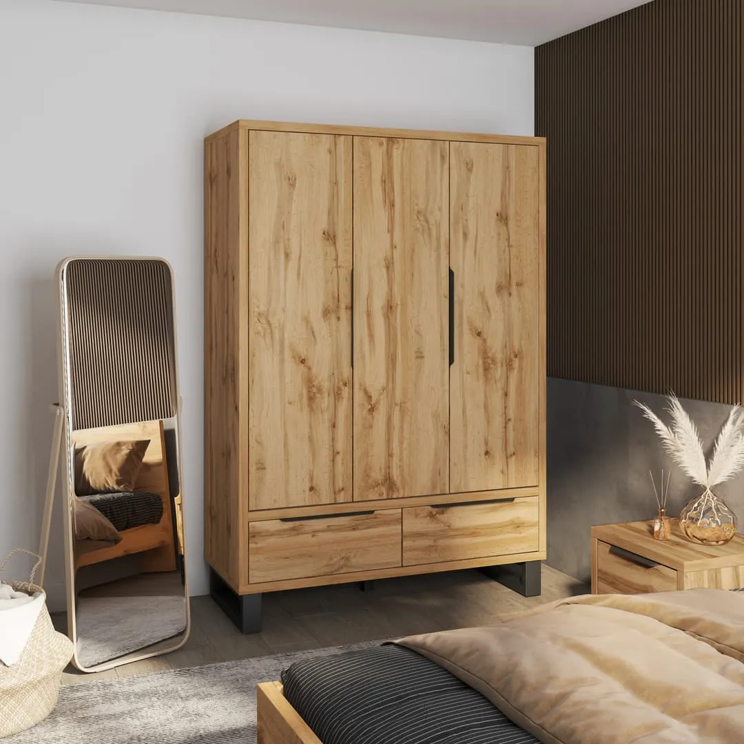 Halle Hinged Door Wardrobe 145cm