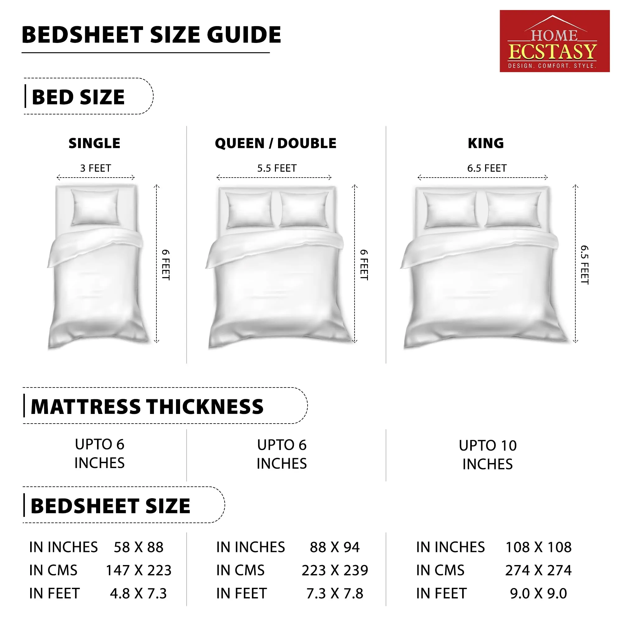 Home Ecstasy 100% Cotton King Fitted Bedsheet with 2 Pillow Covers | 140 TC Paisley Seagreen for King Bed (6ft X 6.5ft)