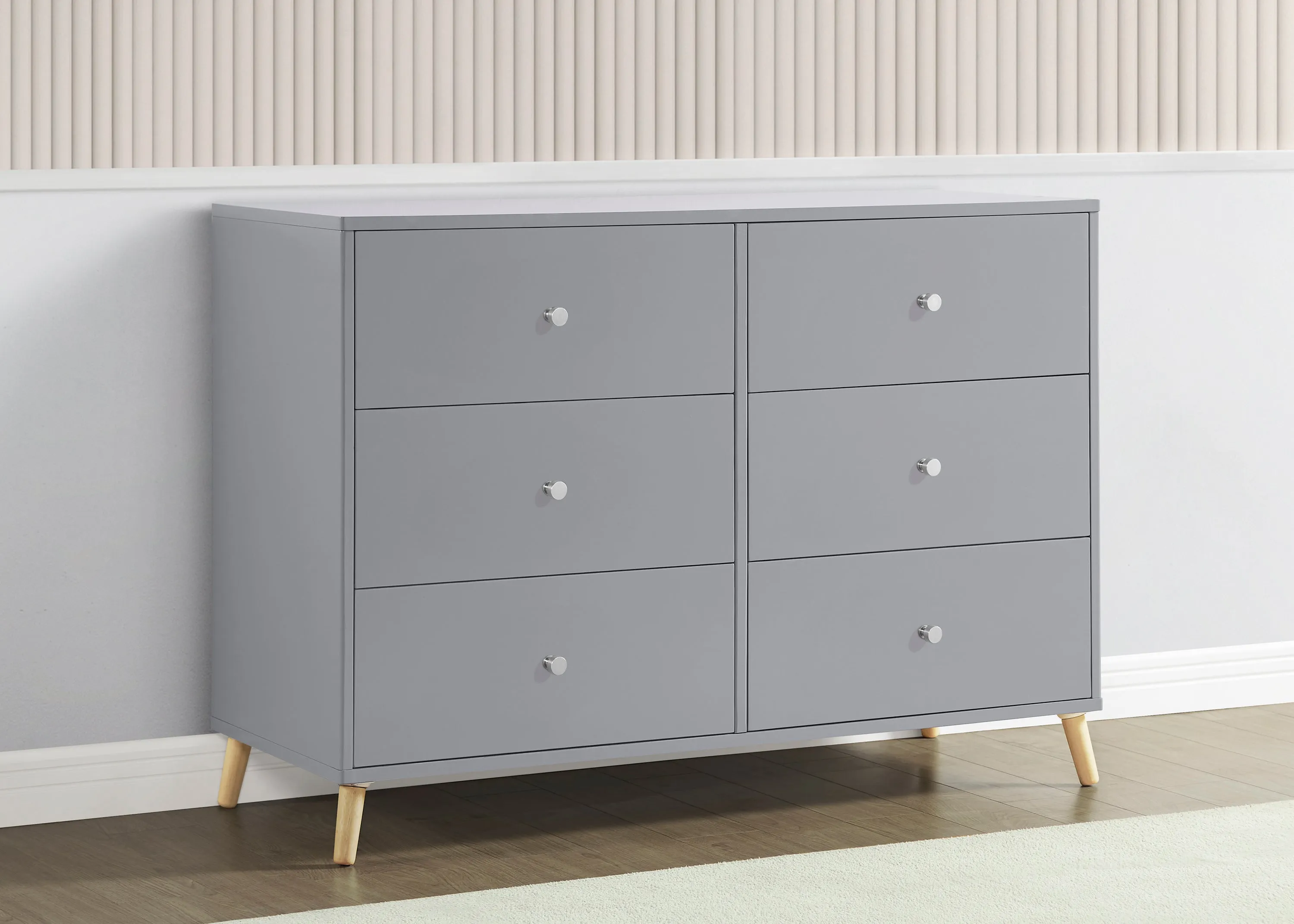 Jordan 6 Drawer Dresser with Interlocking Drawers