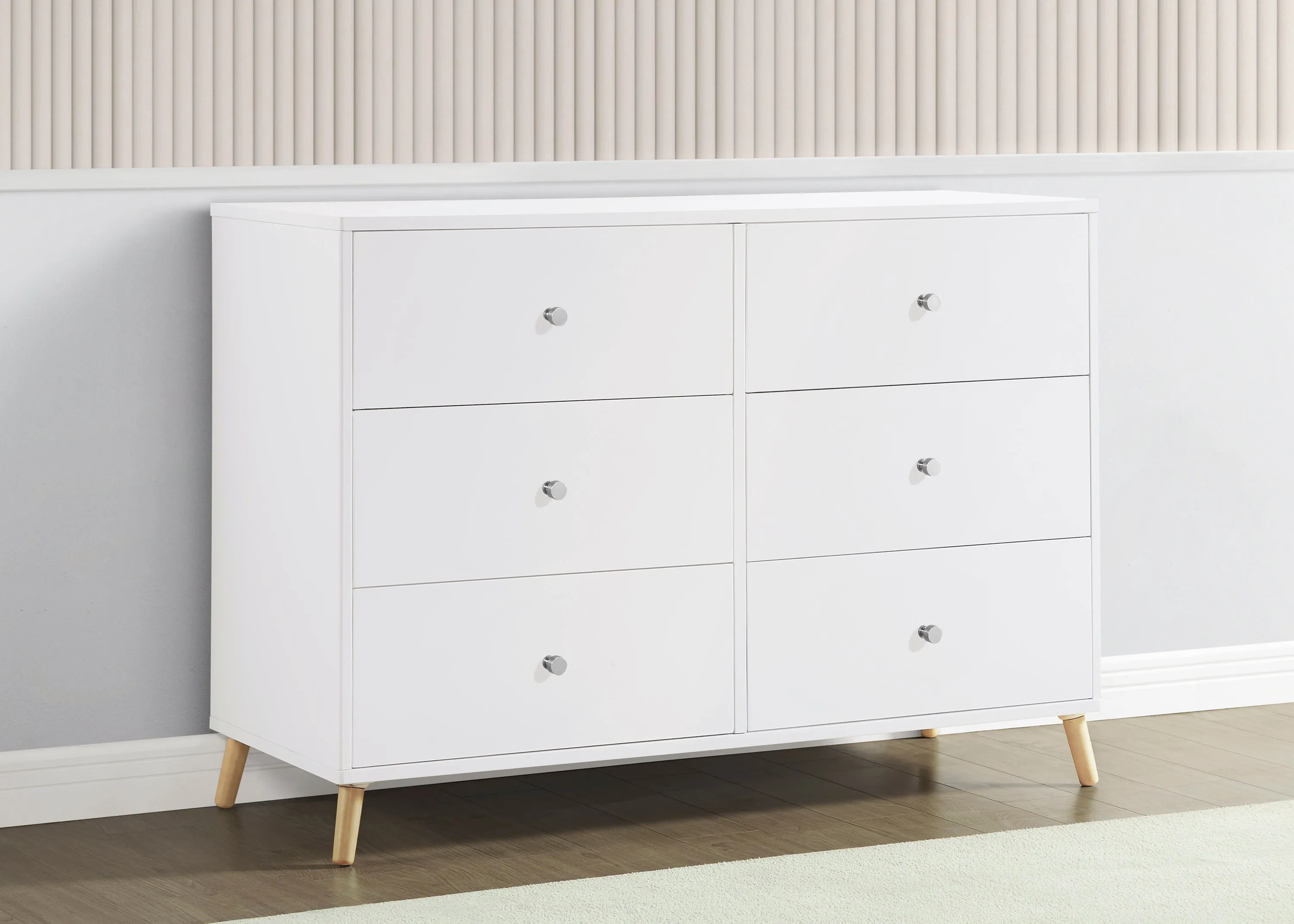 Jordan 6 Drawer Dresser with Interlocking Drawers