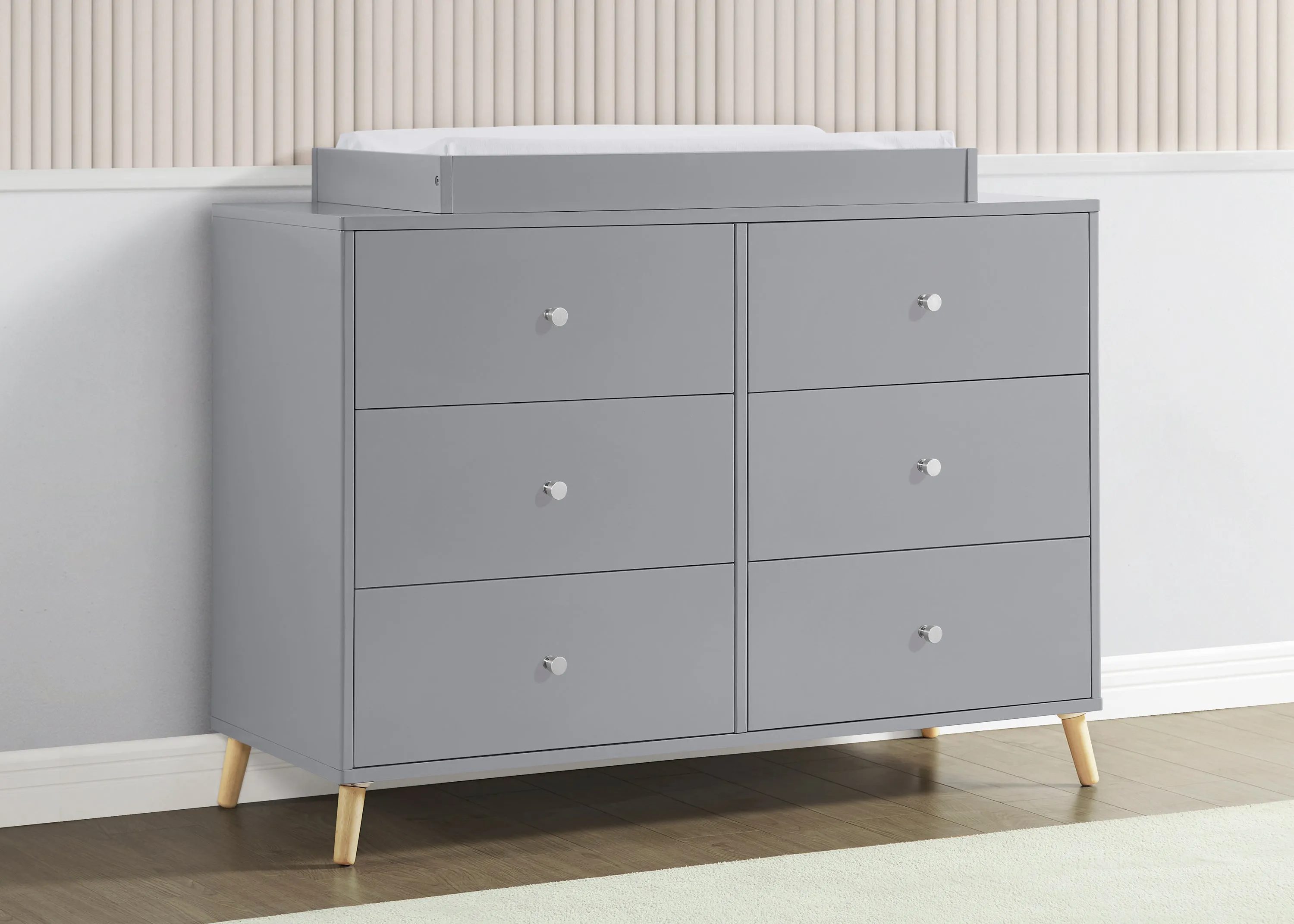 Jordan 6 Drawer Dresser with Interlocking Drawers