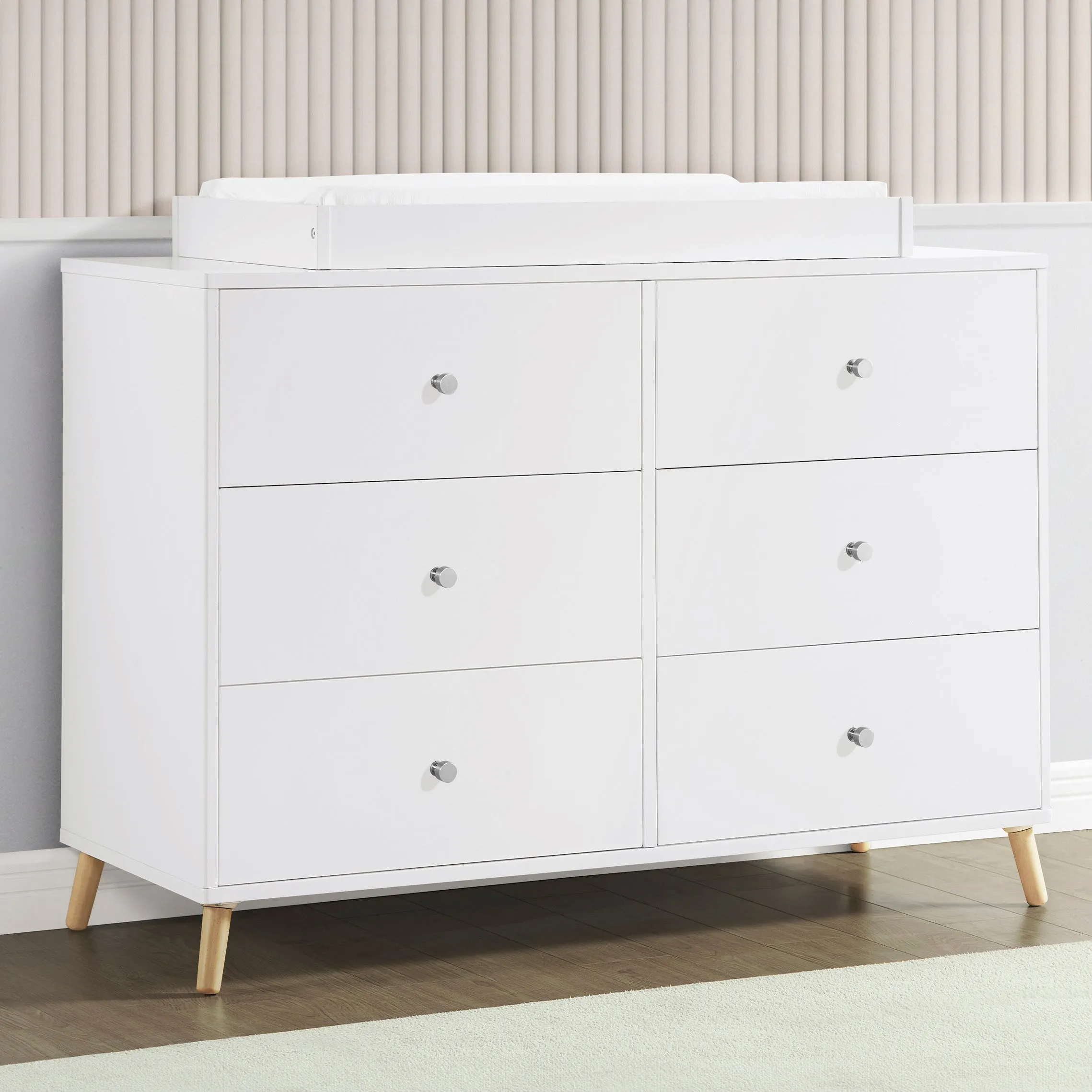 Jordan 6 Drawer Dresser with Interlocking Drawers