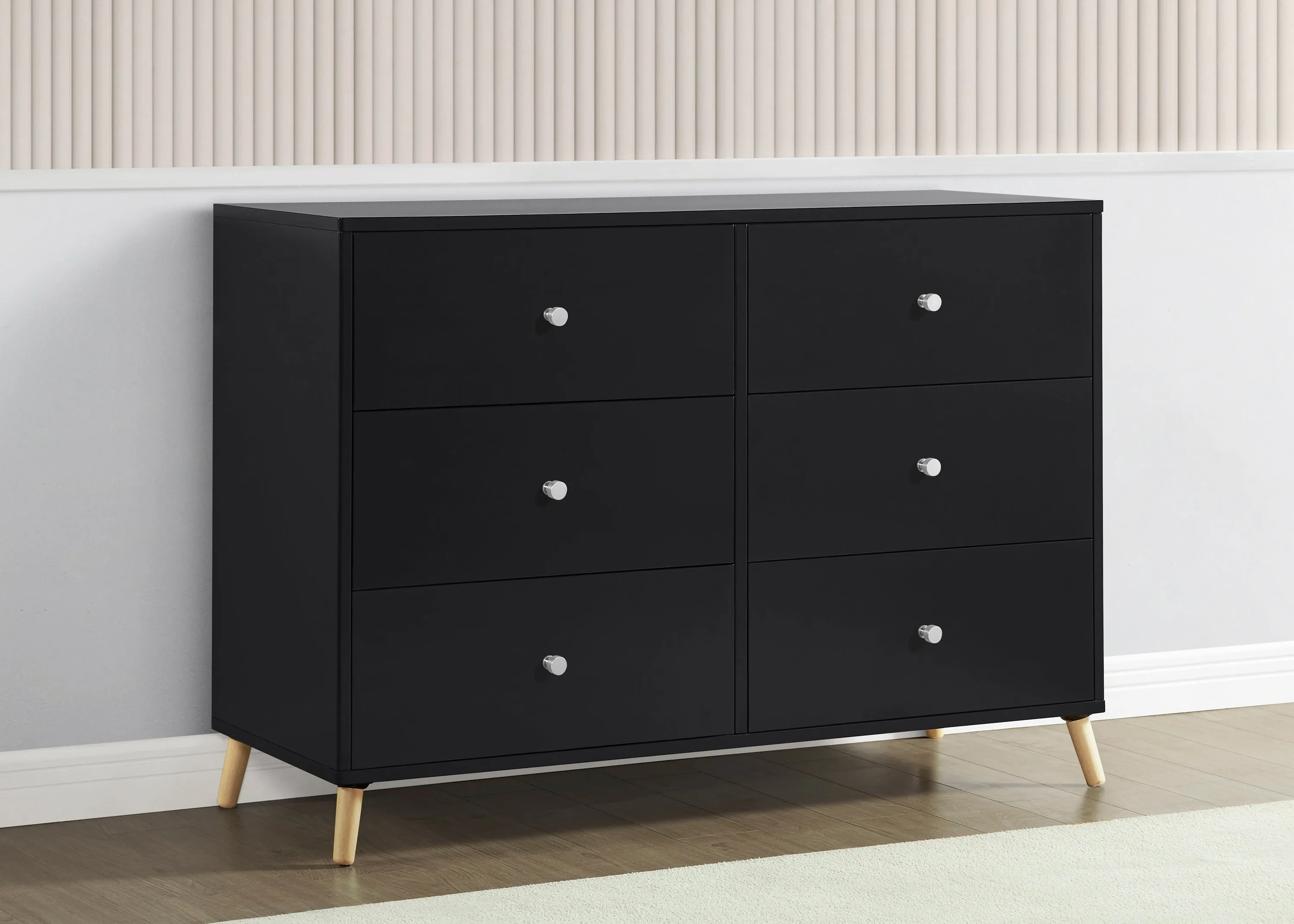 Jordan 6 Drawer Dresser with Interlocking Drawers