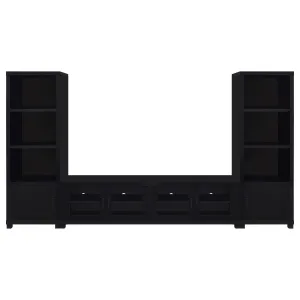 Jupiter - 3-Piece Entertainment Center TV Stand - Black