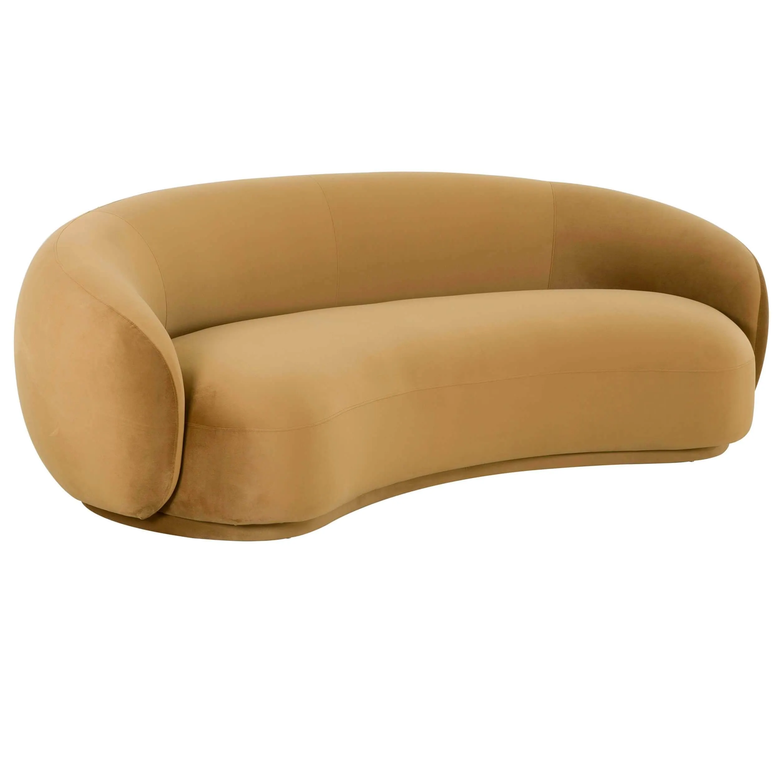 Kendall Velvet Sofa, Cognac