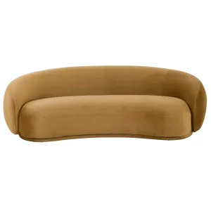 Kendall Velvet Sofa, Cognac