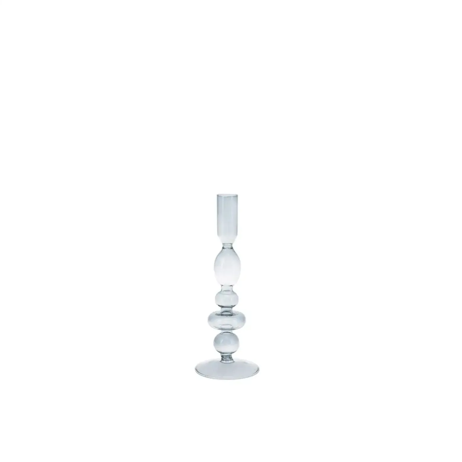 Koopman 22cm Glass Candle Holder (Choice of 2)