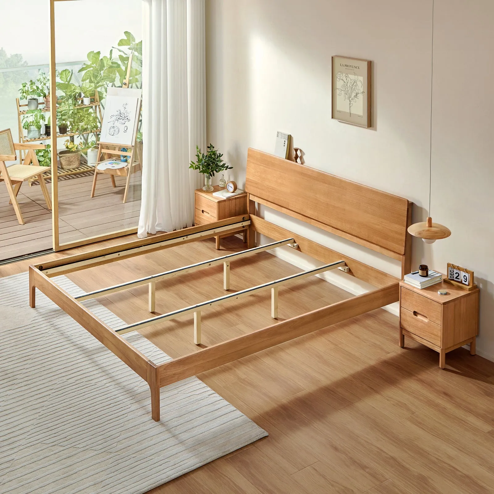 LISANDRO Wooden Frame Bed