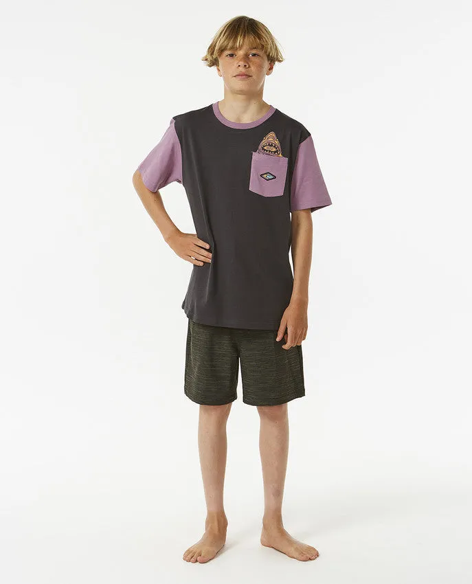 LOST ISLANDS POCKET TEE - DUSTY PURPLE (AGES 12, 14 & 16)