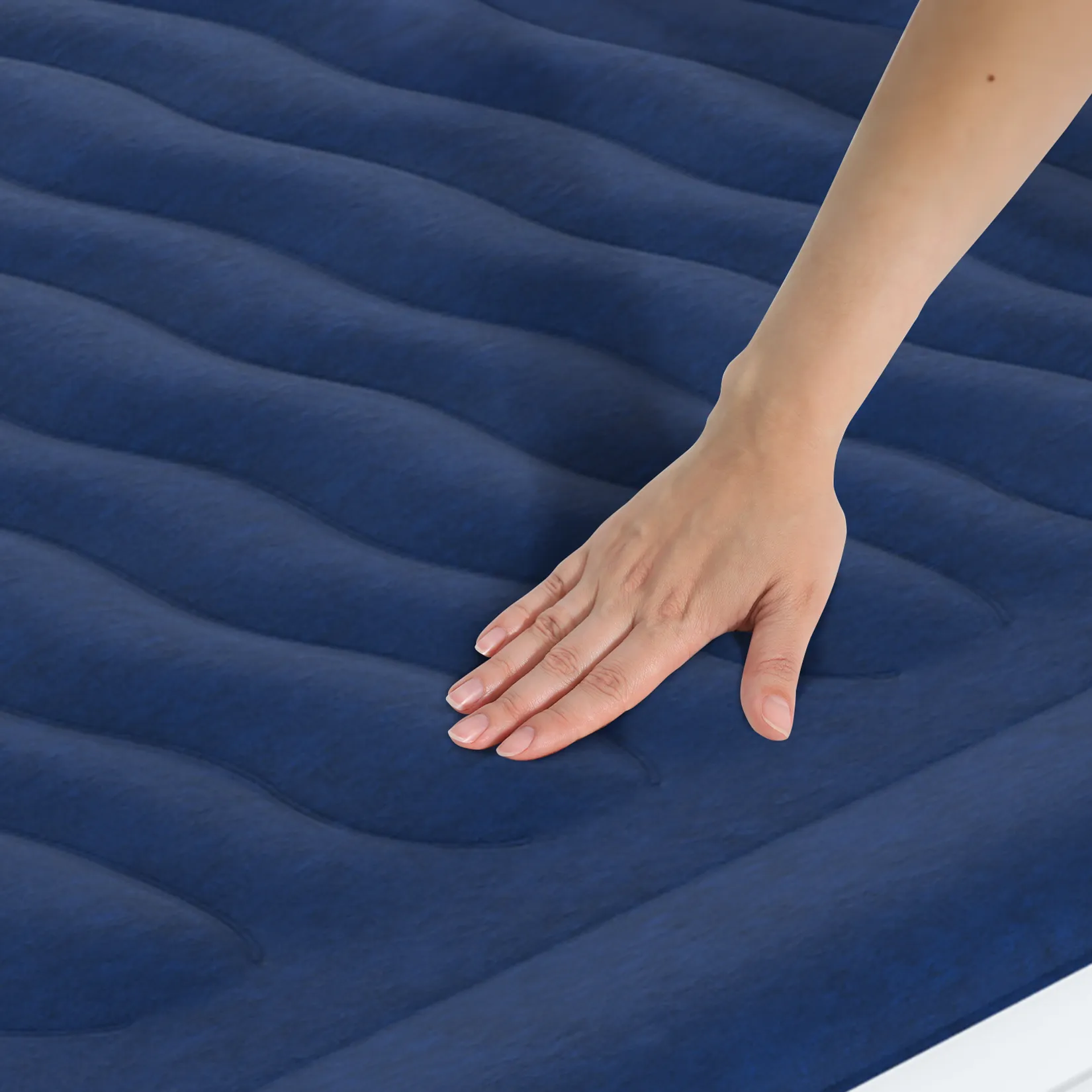 Luxury Single Air Bed – Navy/White