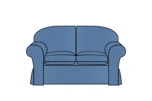 Madrid | 2 Seater Extra Loose Cover | Capri Blue