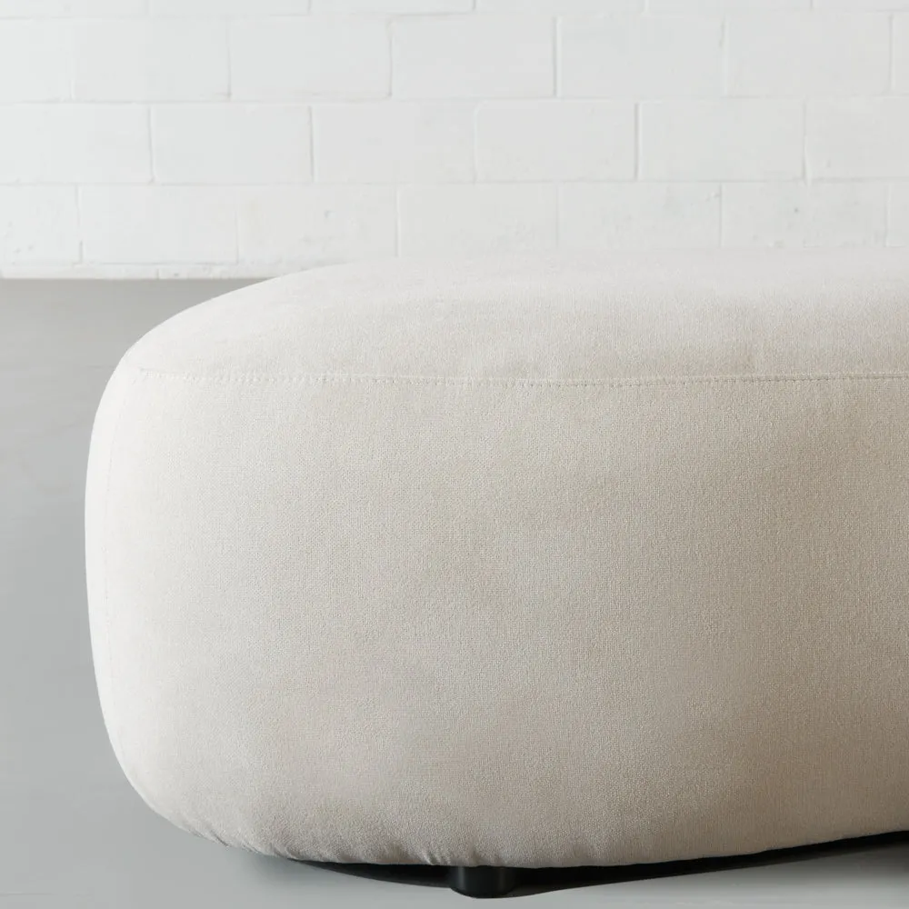 MAGNUS - Cream Fabric Ottoman