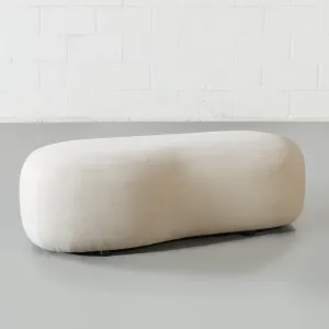 MAGNUS - Cream Fabric Ottoman