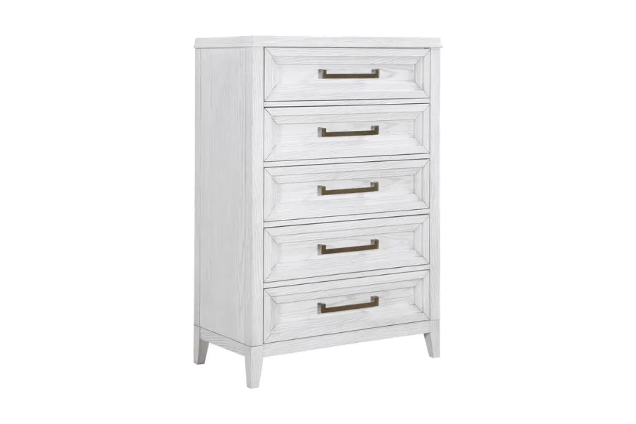 Marielle 5-drawer Bedroom Chest Distressed White 224845