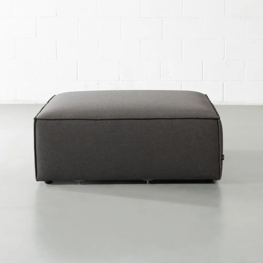 MASON - Dark Grey Fabric Ottoman