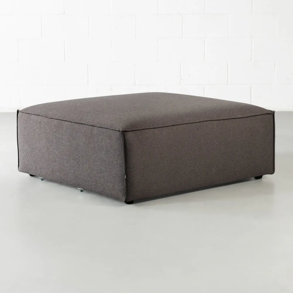 MASON - Dark Grey Fabric Ottoman