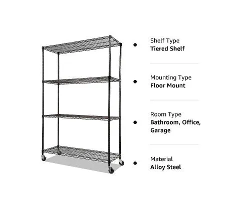 Modular Wire Storage Shelf 1500 x 600 x 1800mm Steel Shelving