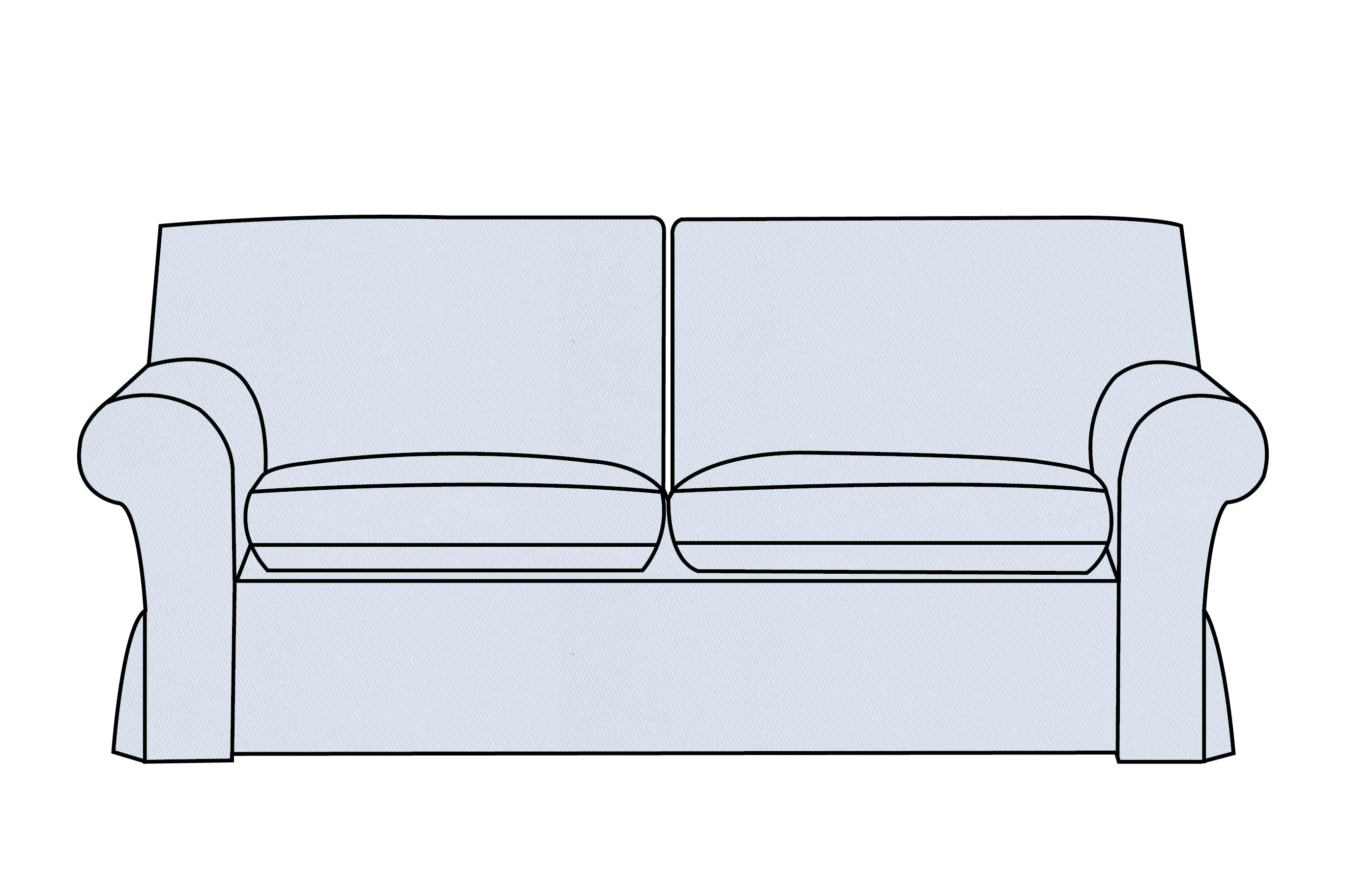 Newport | 3 Seater Extra Loose Cover | Miami Sky Blue