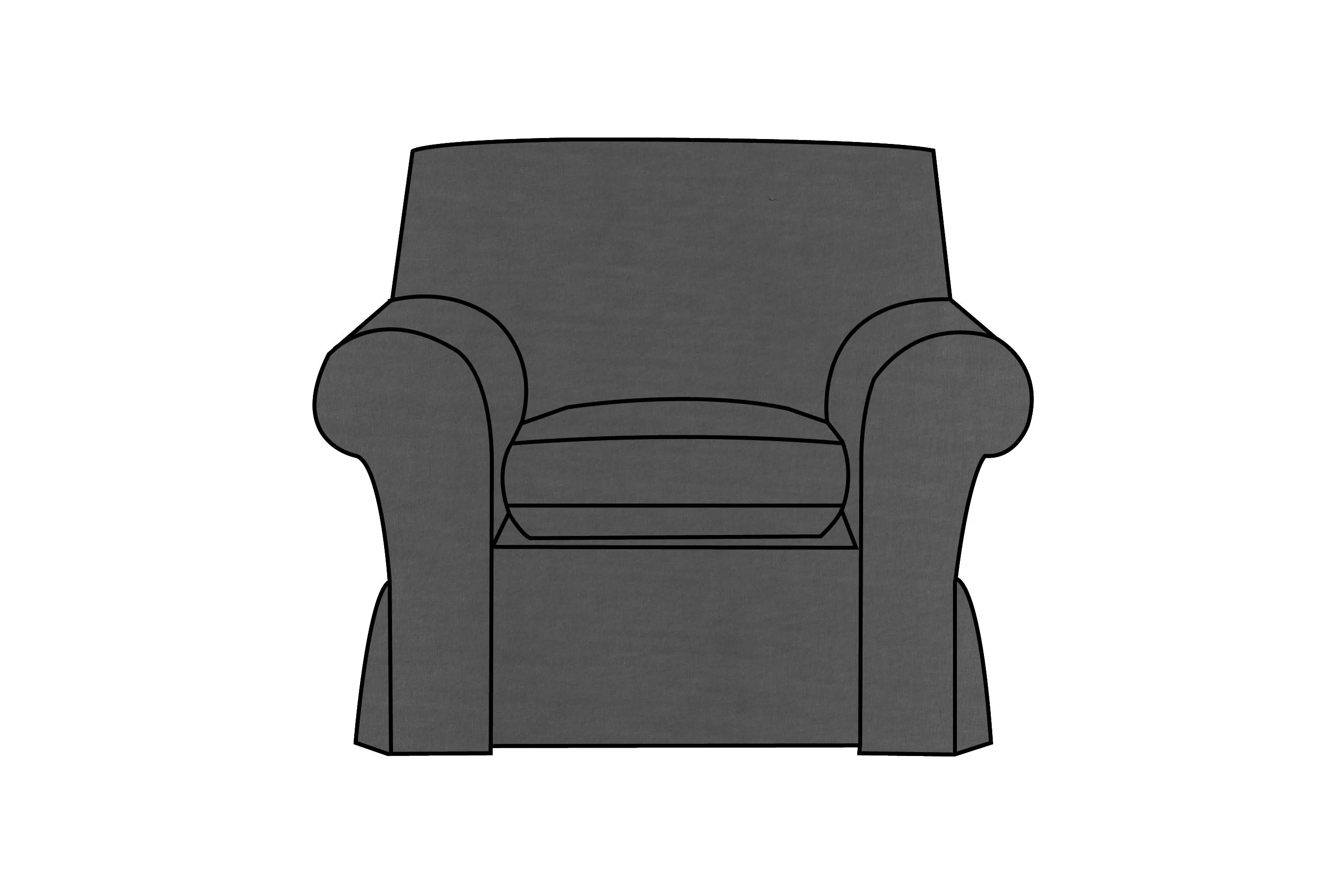 Newport | Armchair Extra Loose Cover | Capri Dark Grey