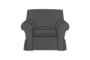 Newport | Armchair Extra Loose Cover | Capri Dark Grey