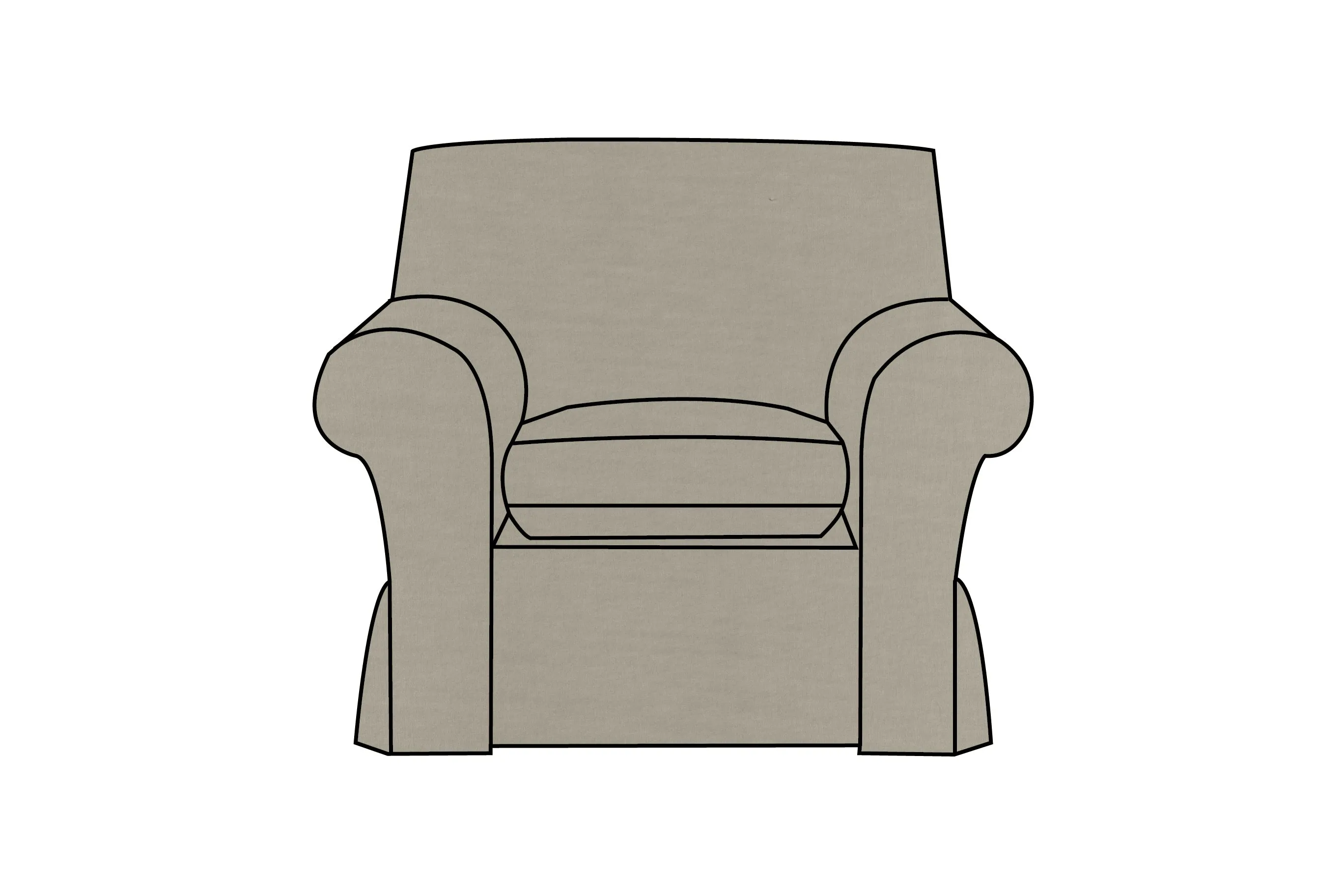 Newport | Armchair Extra Loose Cover | Capri Lichen