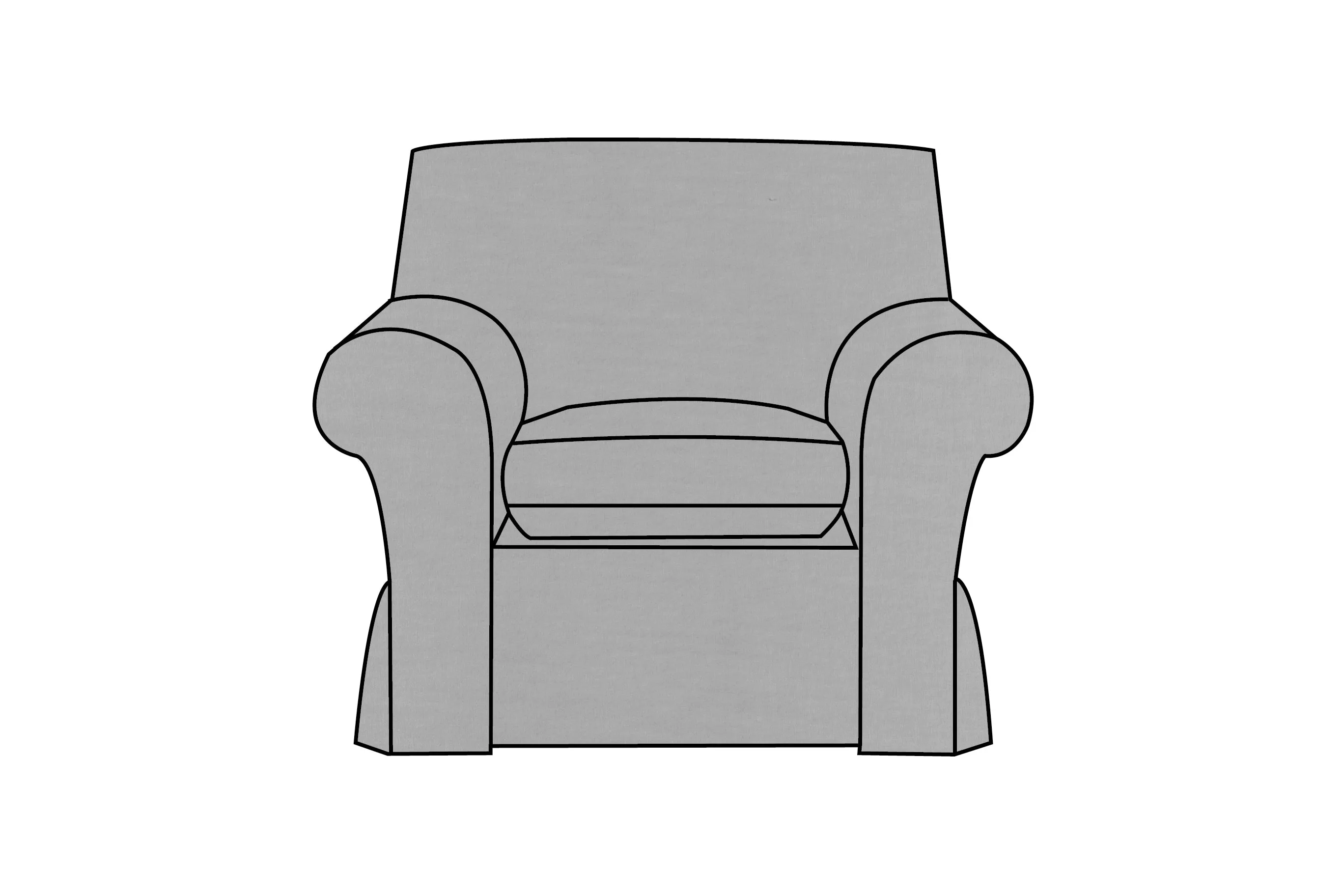 Newport | Armchair Extra Loose Cover | Capri Light Grey