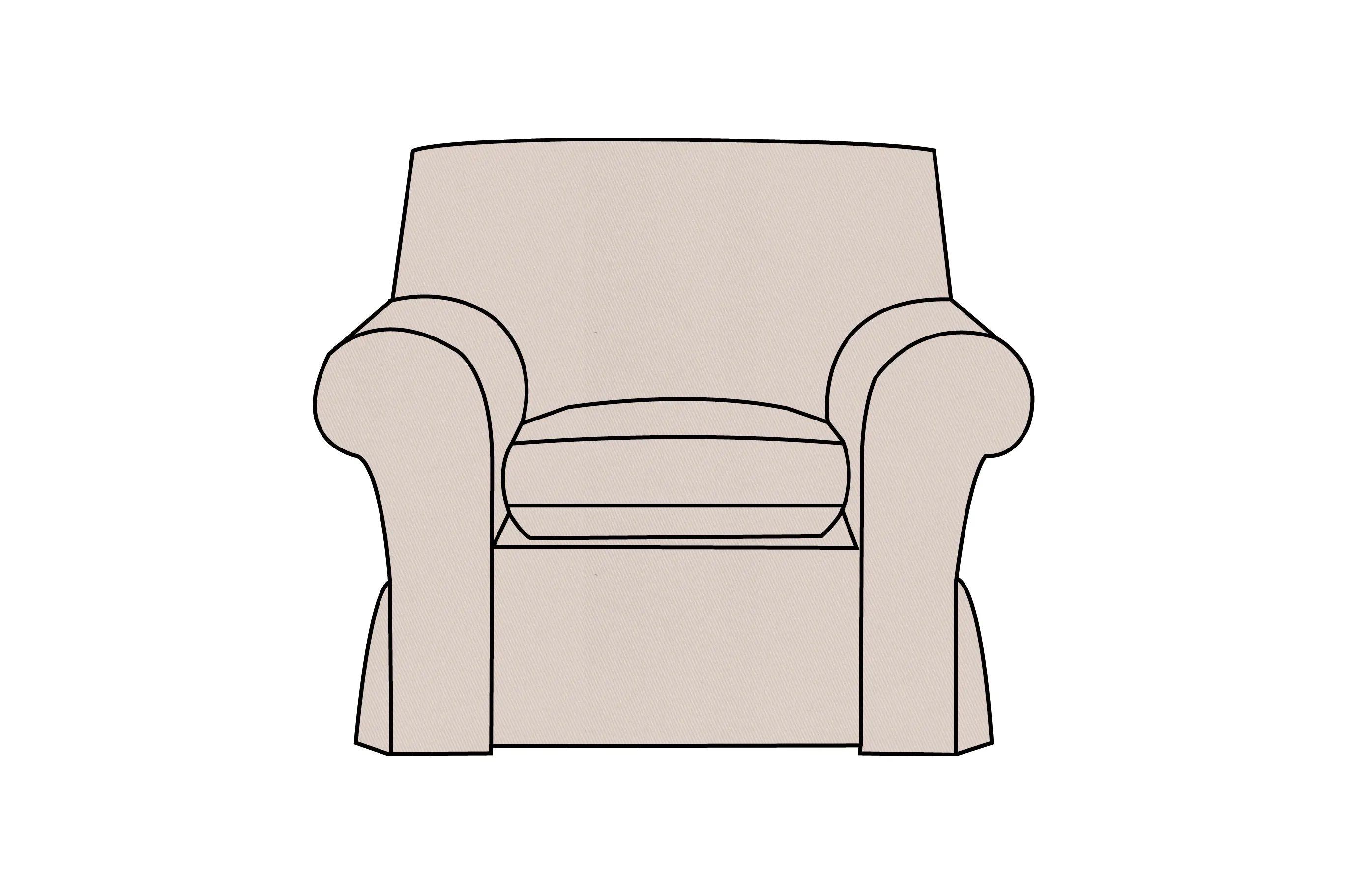 Newport | Armchair Extra Loose Cover | Miami Oatmeal