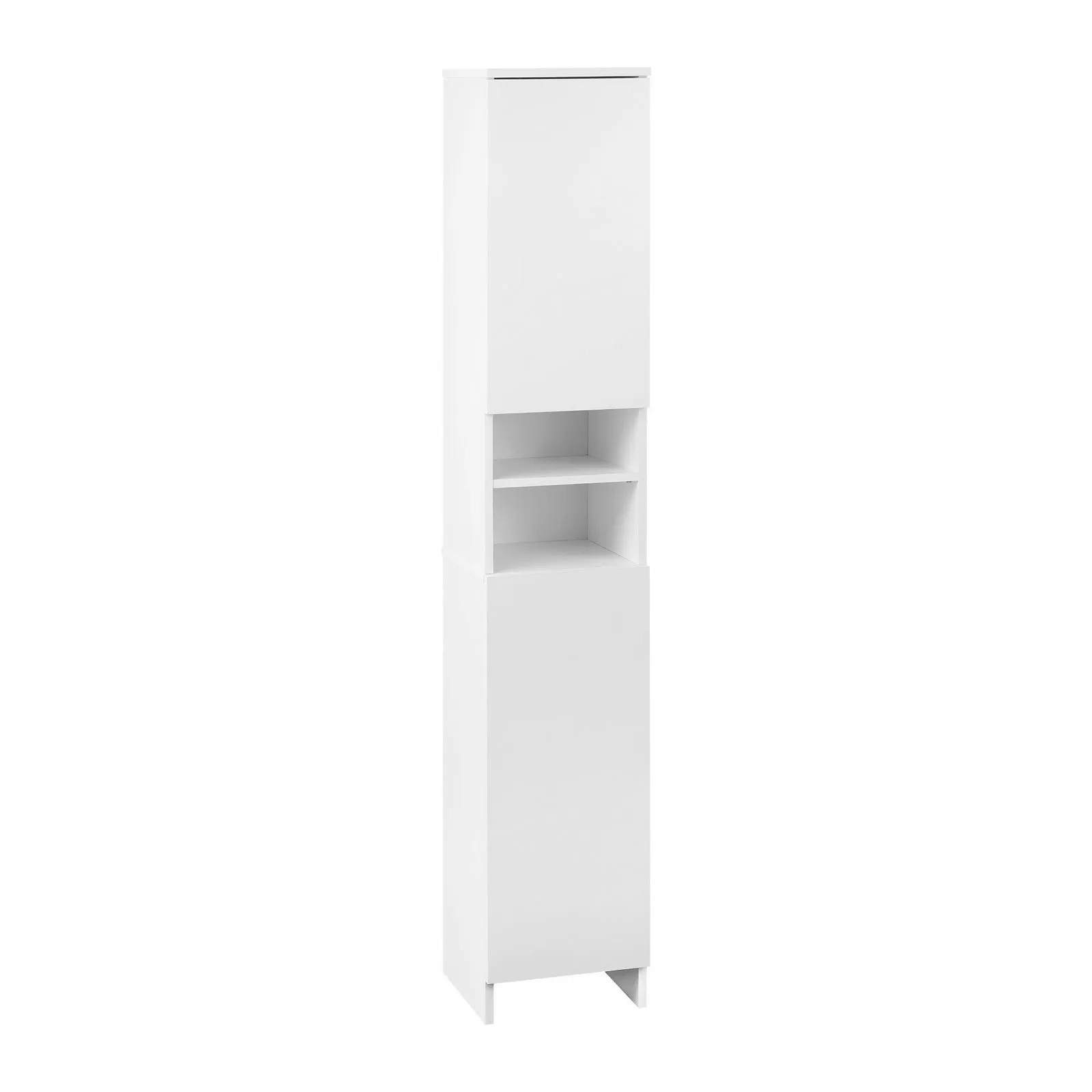 Oikiture Bathroom Cabinet Storage Laundry Tall Slim Toilet Floor Cupboard White