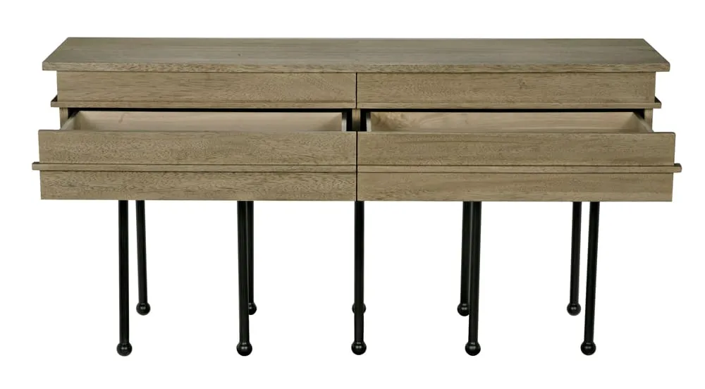 Oliver Console-Washed Walnut