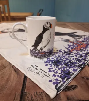 Orkney Tammie Norrie Puffin Bone China Mug