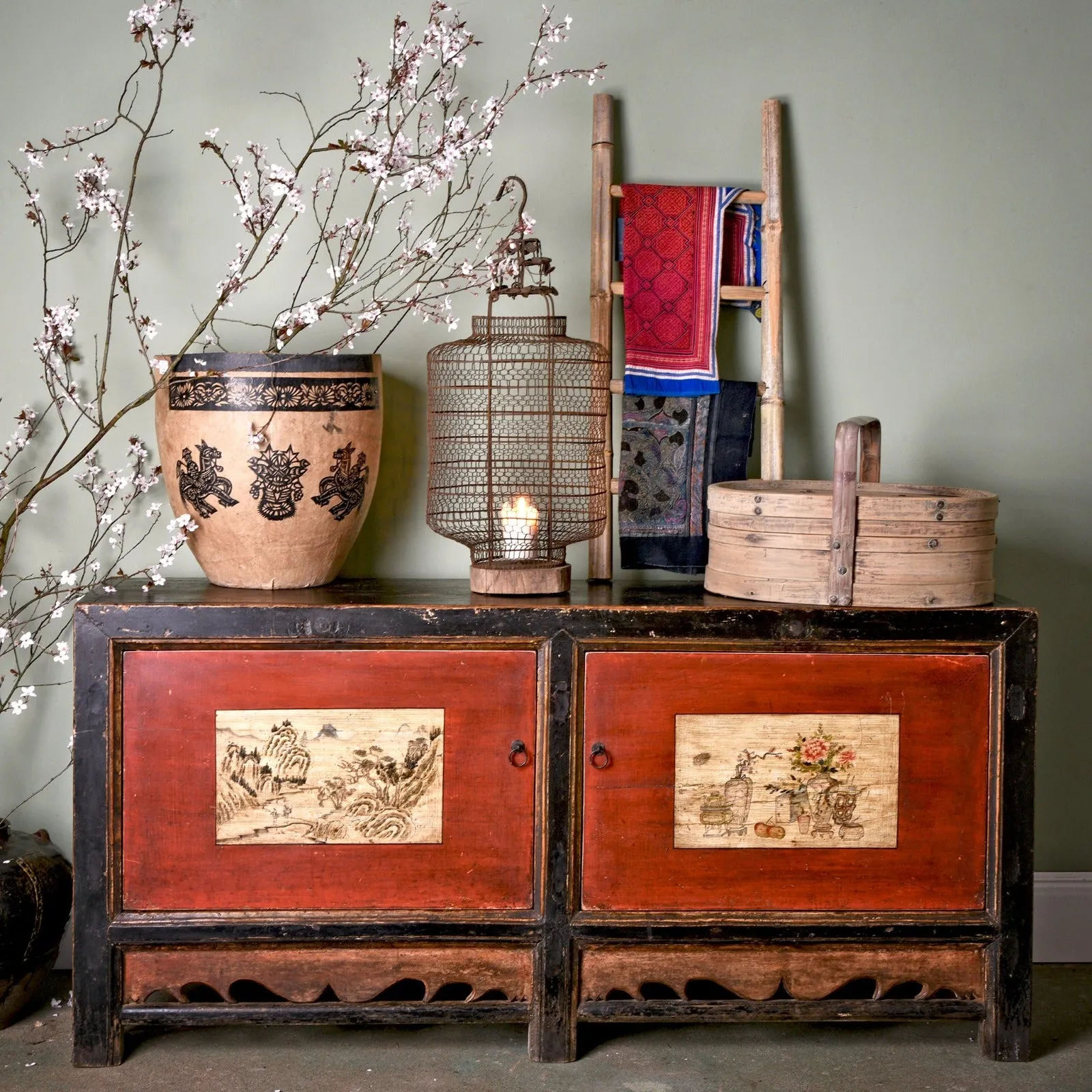 Painted Gansu Sideboard - 19th Century