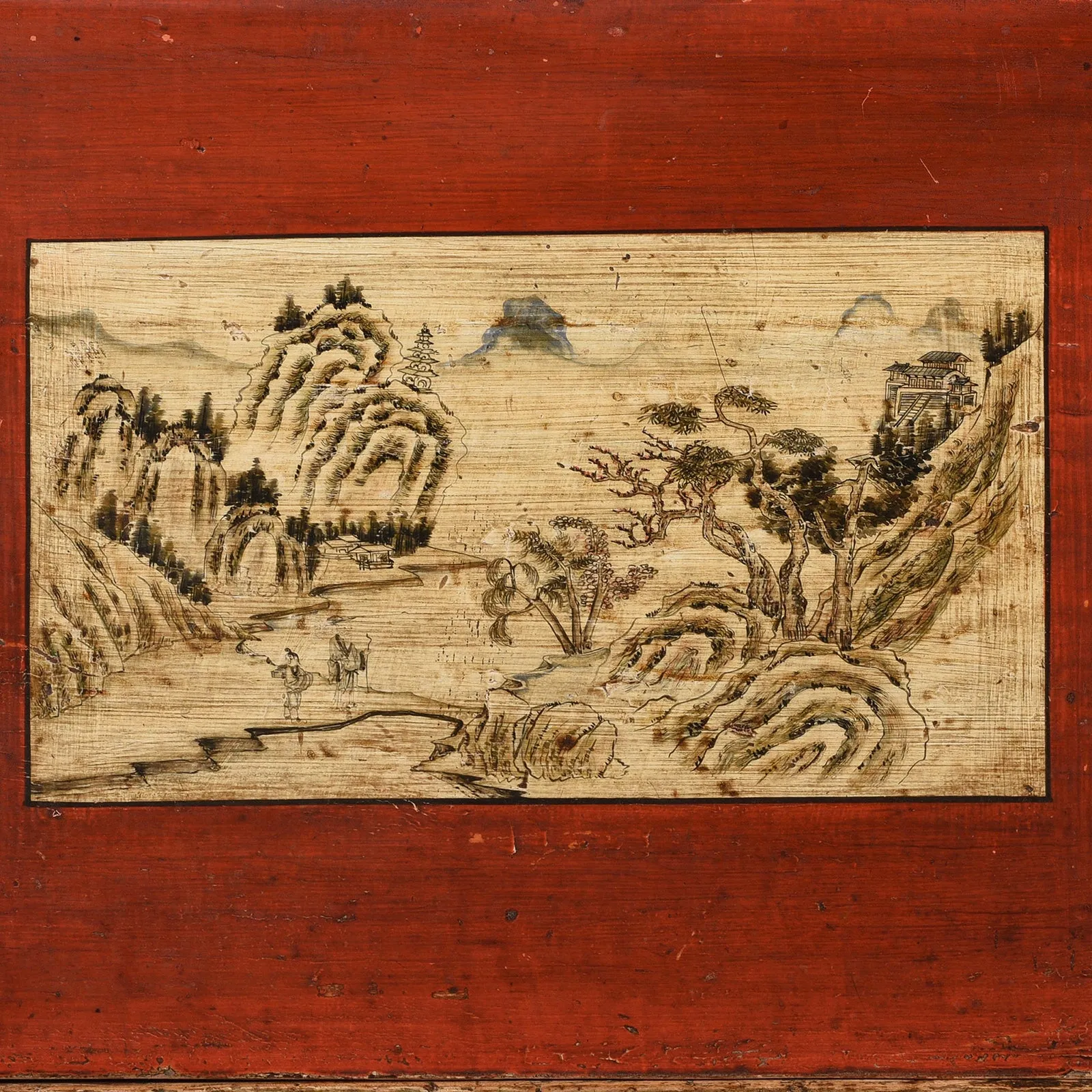 Painted Gansu Sideboard - 19th Century