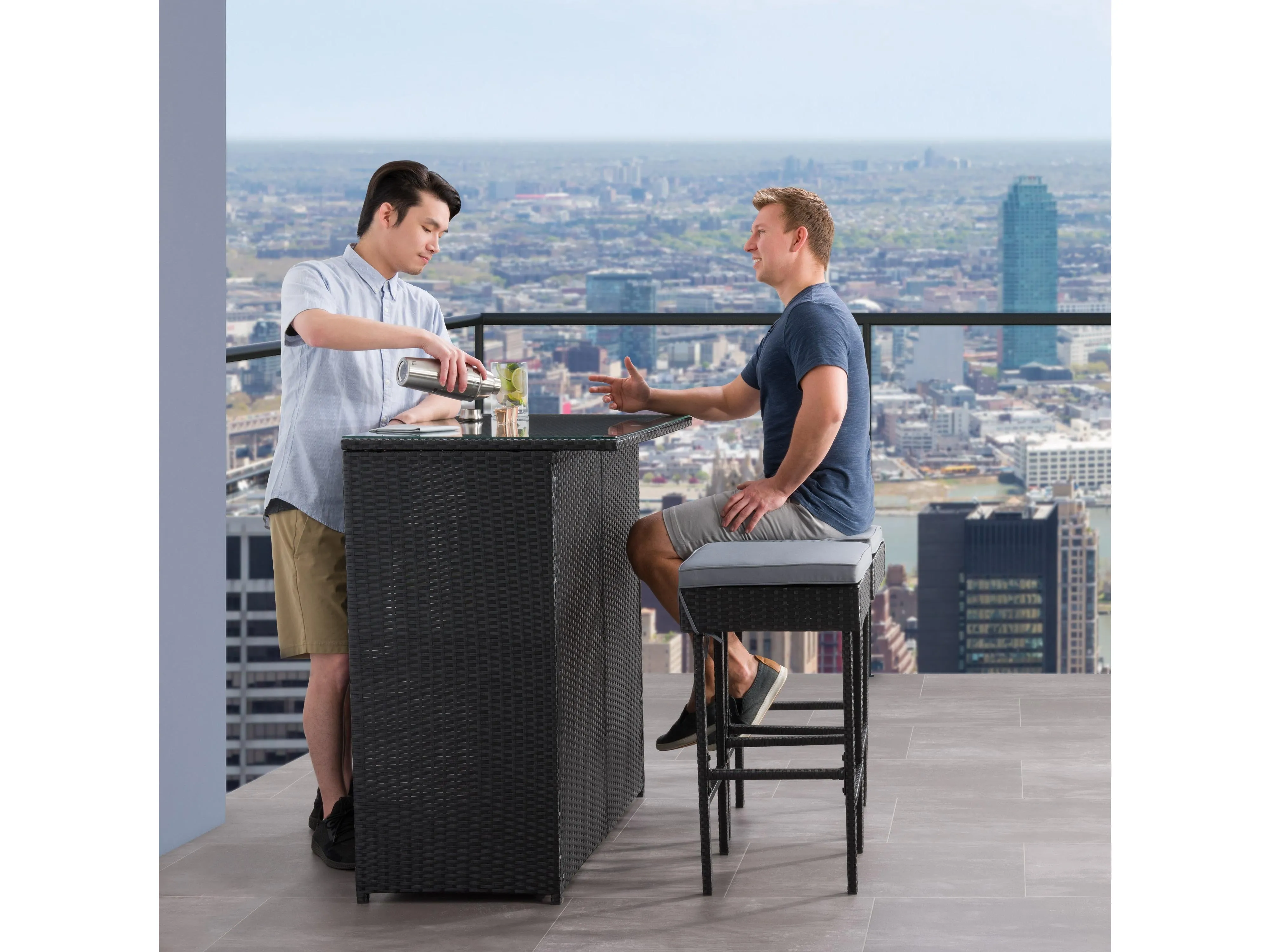 Patio Bar Set 3pc