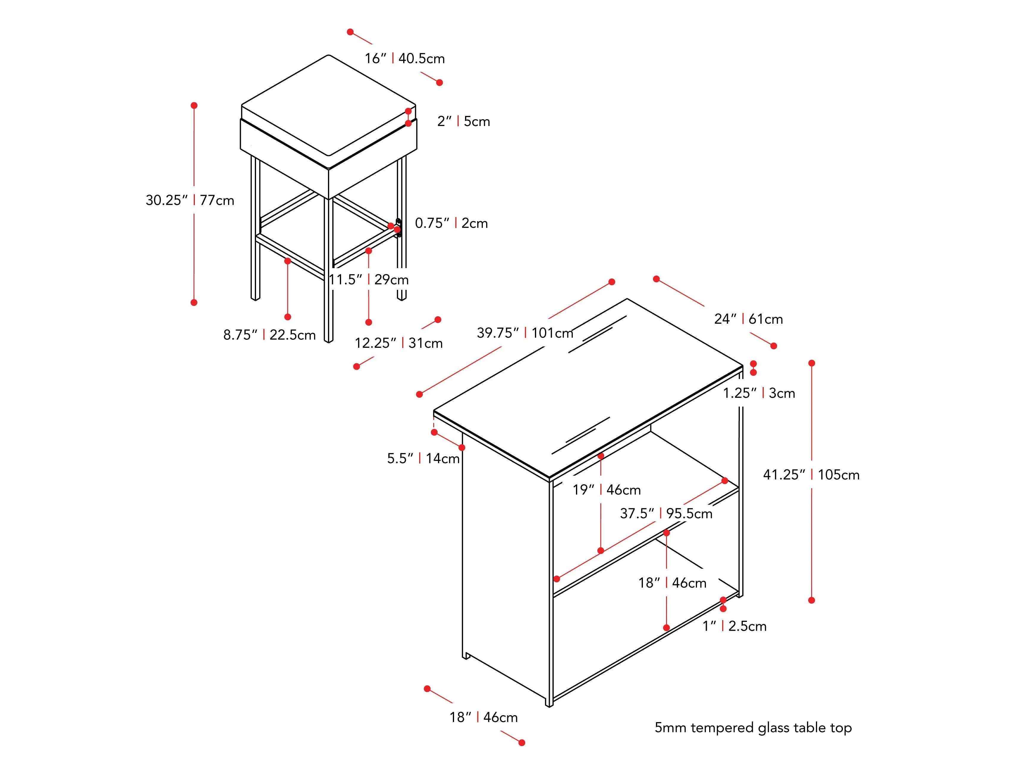 Patio Bar Set 3pc