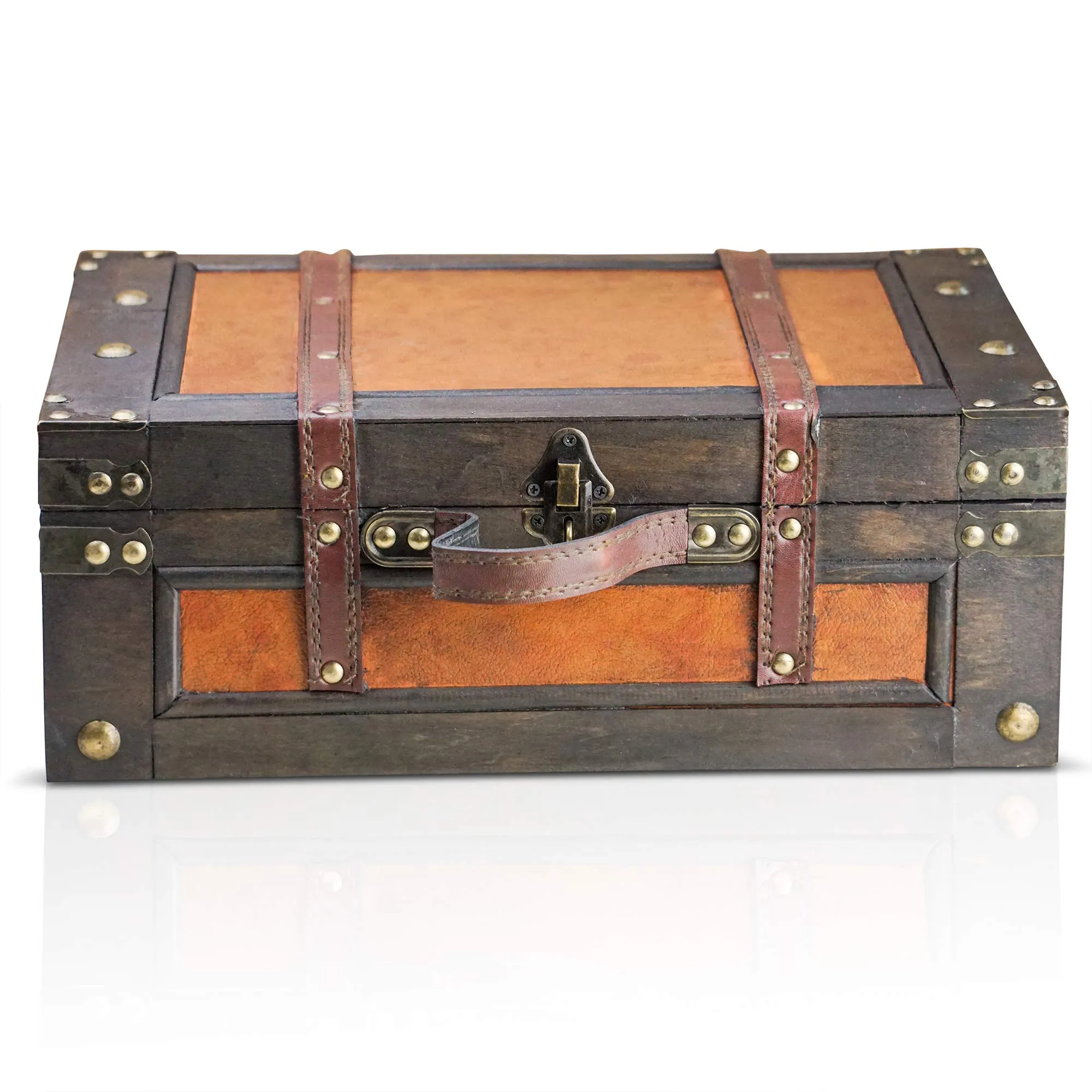 Pirate Treasure Chest Storage Box Marco 15x106x55 Durable Wood