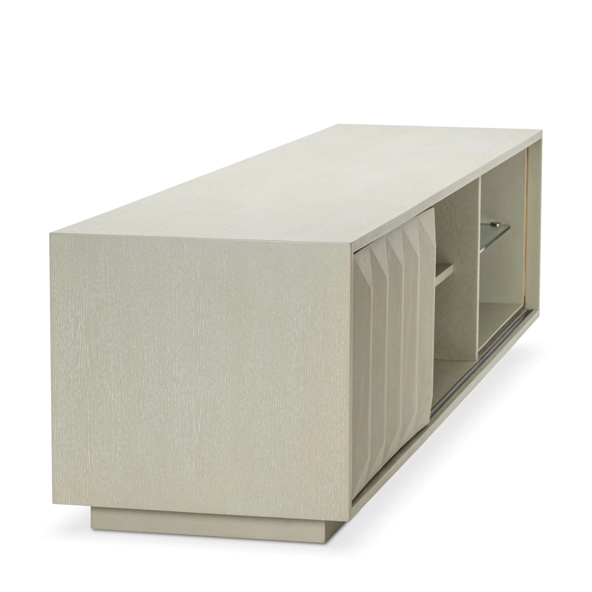 POLYGON LIGHT GREY TV MEDIA CABINET