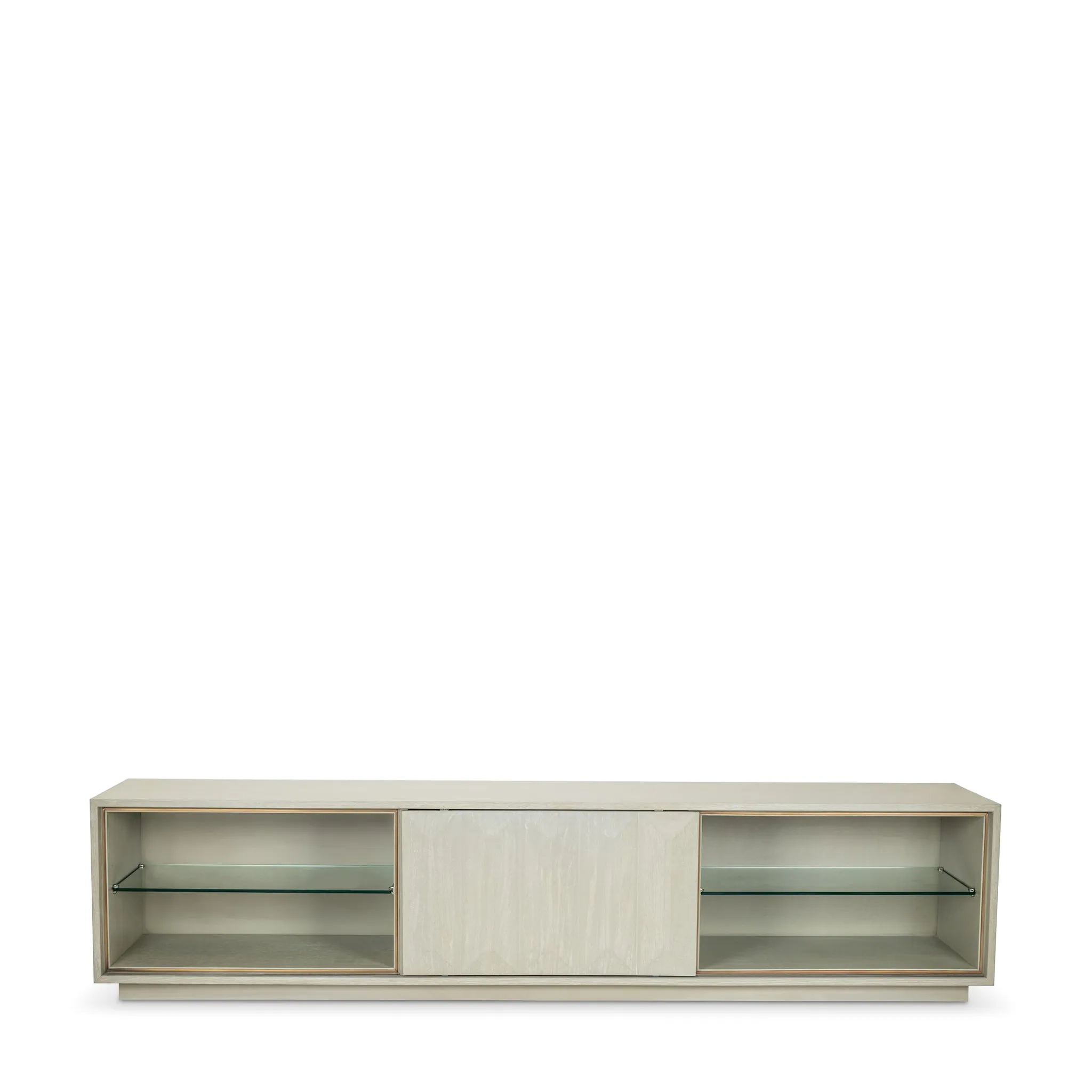 POLYGON LIGHT GREY TV MEDIA CABINET