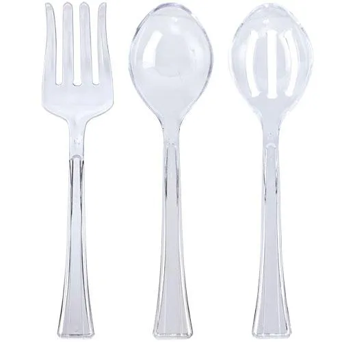 Premium Extra Heavy Weight Plastic Serving Utensil Sets