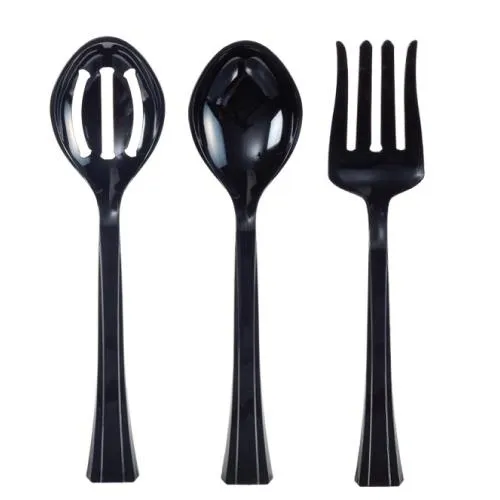 Premium Extra Heavy Weight Plastic Serving Utensil Sets