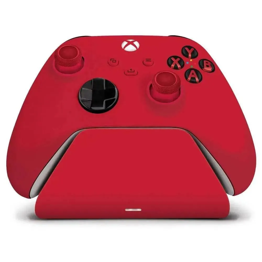 Pulse Red Universal Xbox Pro Charging Stand with 1100 Mah Rechargeable Battery, Charging Station for Xbox Series XS and Xbox One