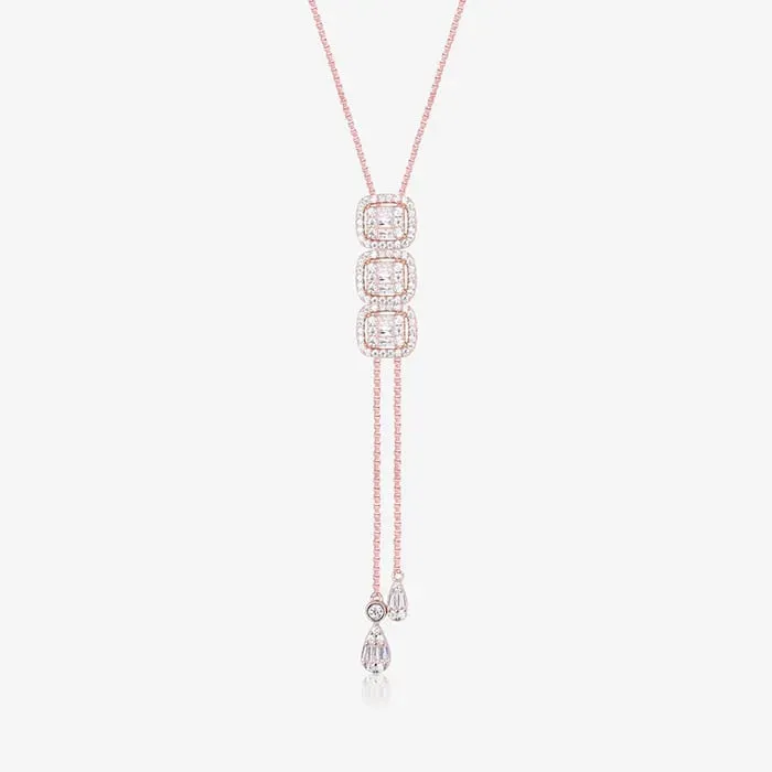 Radiant Cubic Cascade Necklace Set