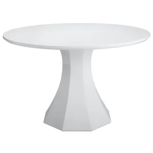 Sanara Dining Table 48", High Gloss White