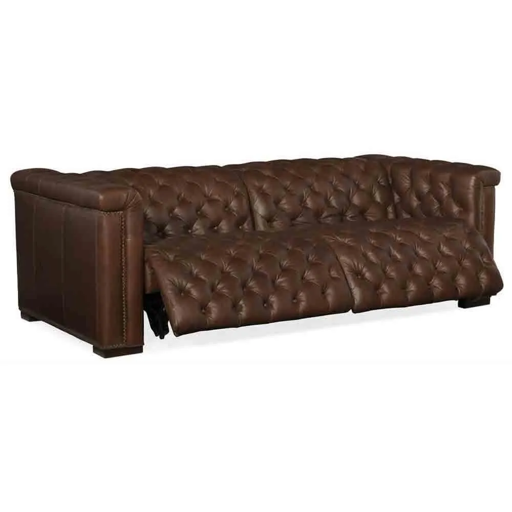 Savion Power Motion Leather Sofa, Saddlebag Lodge